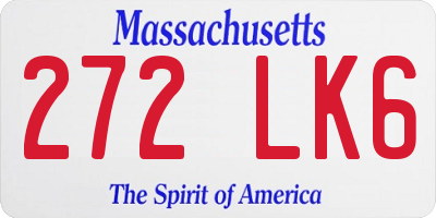 MA license plate 272LK6