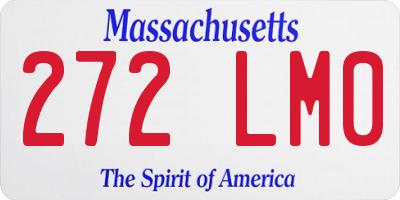 MA license plate 272LM0