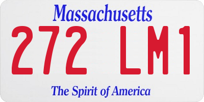 MA license plate 272LM1