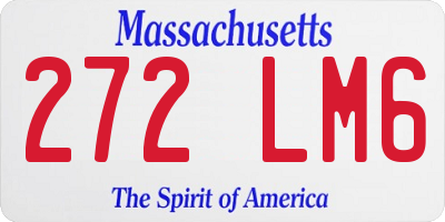 MA license plate 272LM6