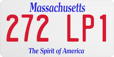 MA license plate 272LP1