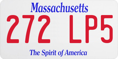 MA license plate 272LP5