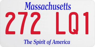 MA license plate 272LQ1