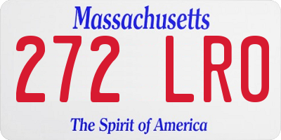 MA license plate 272LR0