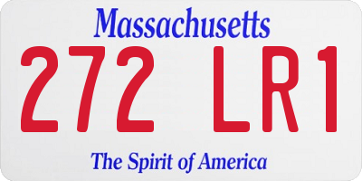 MA license plate 272LR1