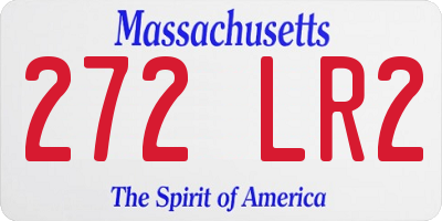 MA license plate 272LR2