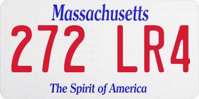 MA license plate 272LR4