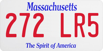 MA license plate 272LR5