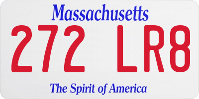 MA license plate 272LR8