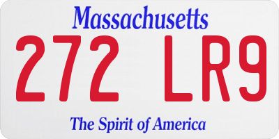 MA license plate 272LR9