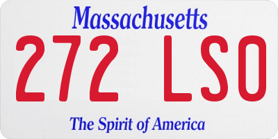 MA license plate 272LS0