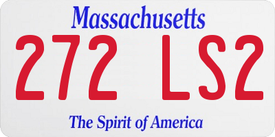 MA license plate 272LS2