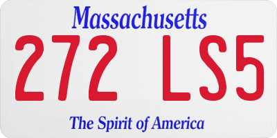 MA license plate 272LS5