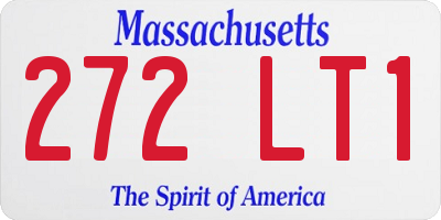 MA license plate 272LT1