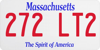 MA license plate 272LT2