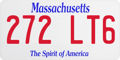 MA license plate 272LT6