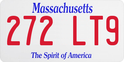 MA license plate 272LT9