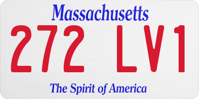 MA license plate 272LV1