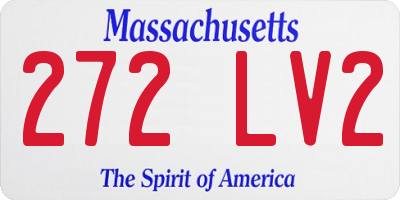 MA license plate 272LV2