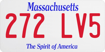 MA license plate 272LV5