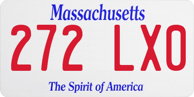 MA license plate 272LX0