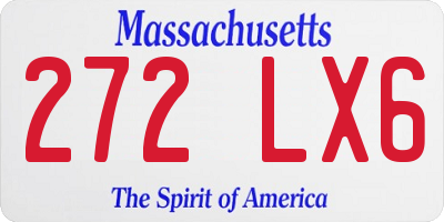 MA license plate 272LX6