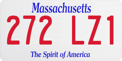 MA license plate 272LZ1