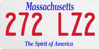 MA license plate 272LZ2
