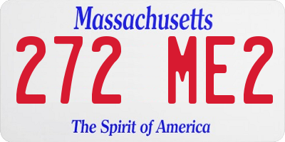 MA license plate 272ME2