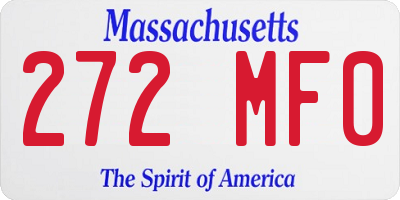 MA license plate 272MF0
