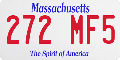 MA license plate 272MF5