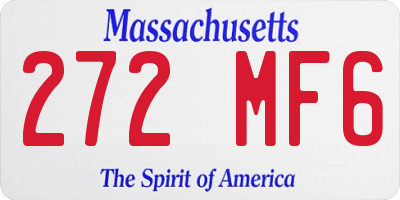 MA license plate 272MF6