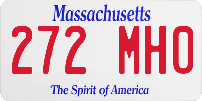 MA license plate 272MH0