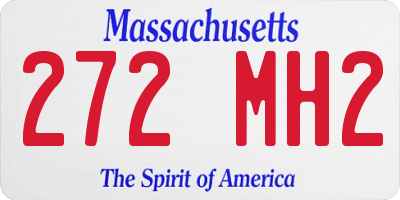 MA license plate 272MH2