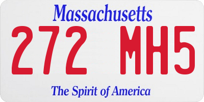 MA license plate 272MH5
