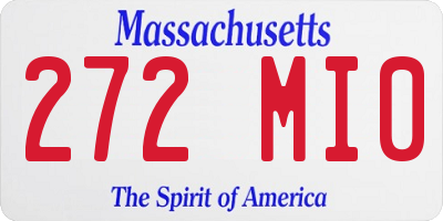 MA license plate 272MI0