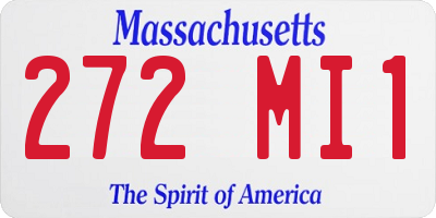 MA license plate 272MI1