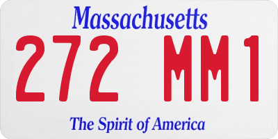 MA license plate 272MM1