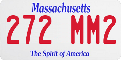 MA license plate 272MM2