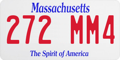 MA license plate 272MM4