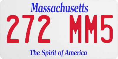 MA license plate 272MM5