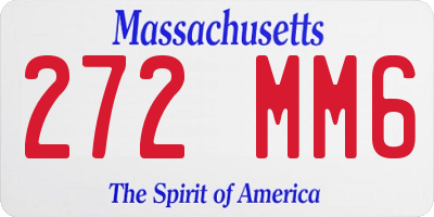 MA license plate 272MM6