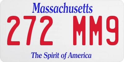 MA license plate 272MM9