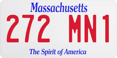 MA license plate 272MN1