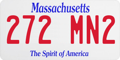 MA license plate 272MN2