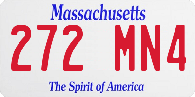 MA license plate 272MN4