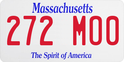 MA license plate 272MO0