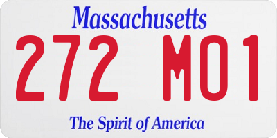 MA license plate 272MO1