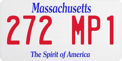 MA license plate 272MP1