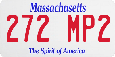 MA license plate 272MP2
